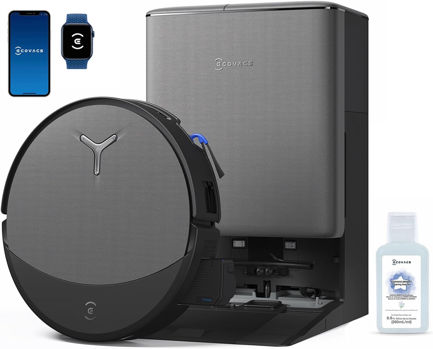 ECOVACS DEEBOT T90 PRO Omni robot vacuum and mop on hardwood floor