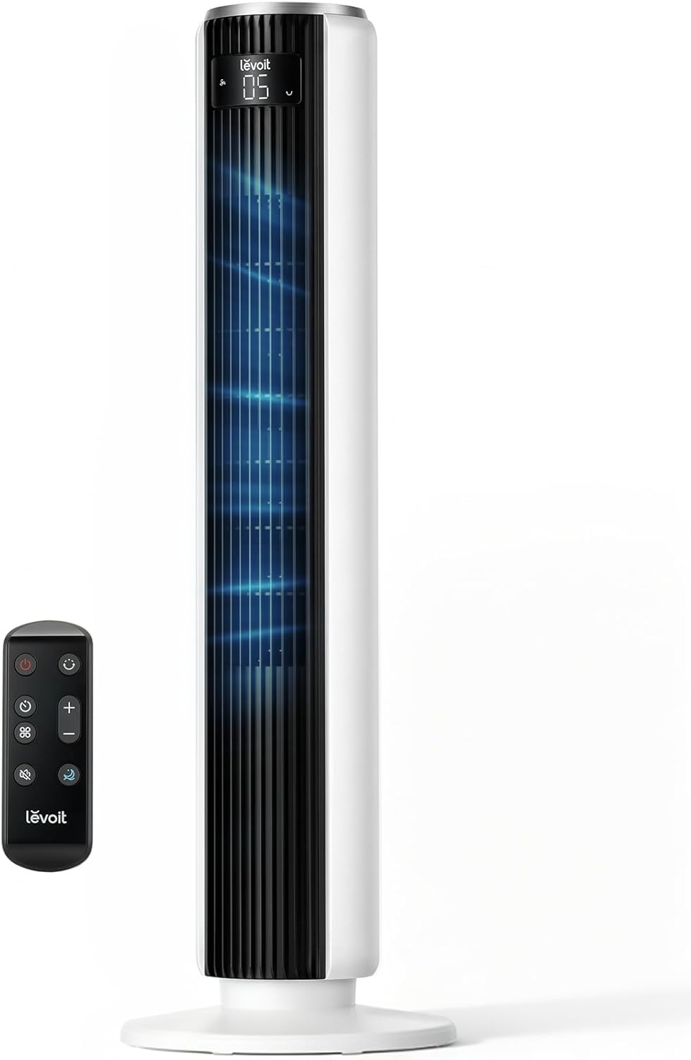 Levoit tower fan for bedroom with slim profile and remote